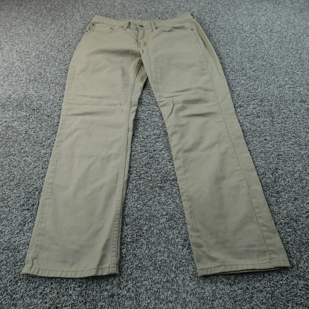 NEW Levis Jeans Mens 32X30 Beige Tan Brown Denim Pants 514 Straight 5 Pocket